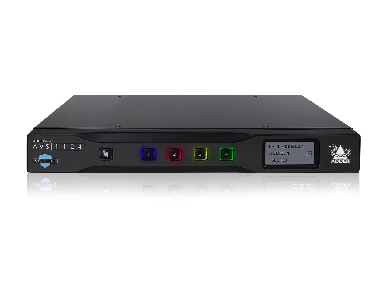 Adder AVS-1124 ADDERView Secure 4-Port Multi-Viewer Switch with UHD 4K Video Output