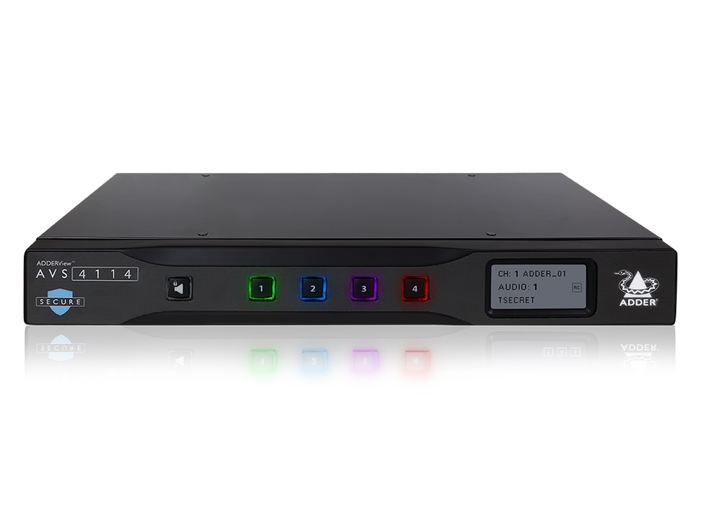 Adder AVS-4114 ADDERView Secure 4 Port DPHDMI Single Head Switch