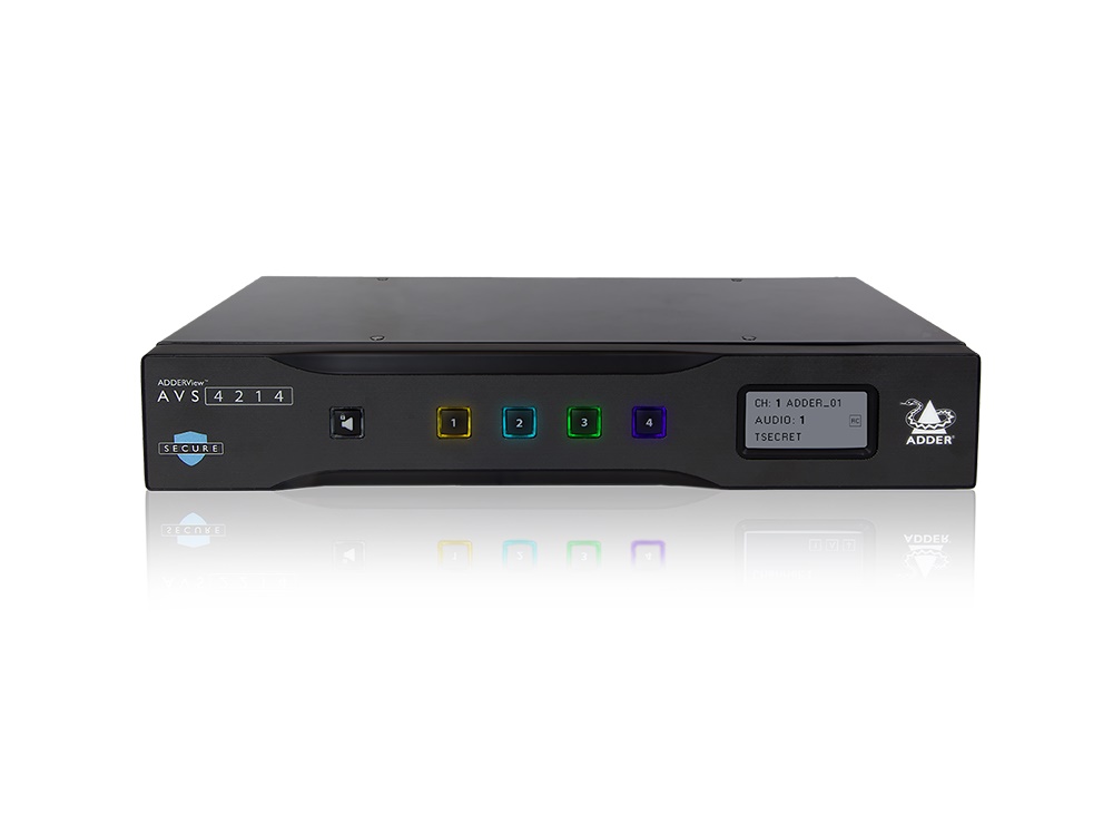 Adder AVS-4214 ADDERView Secure 4 Port DPHDMI Dual Head Switch