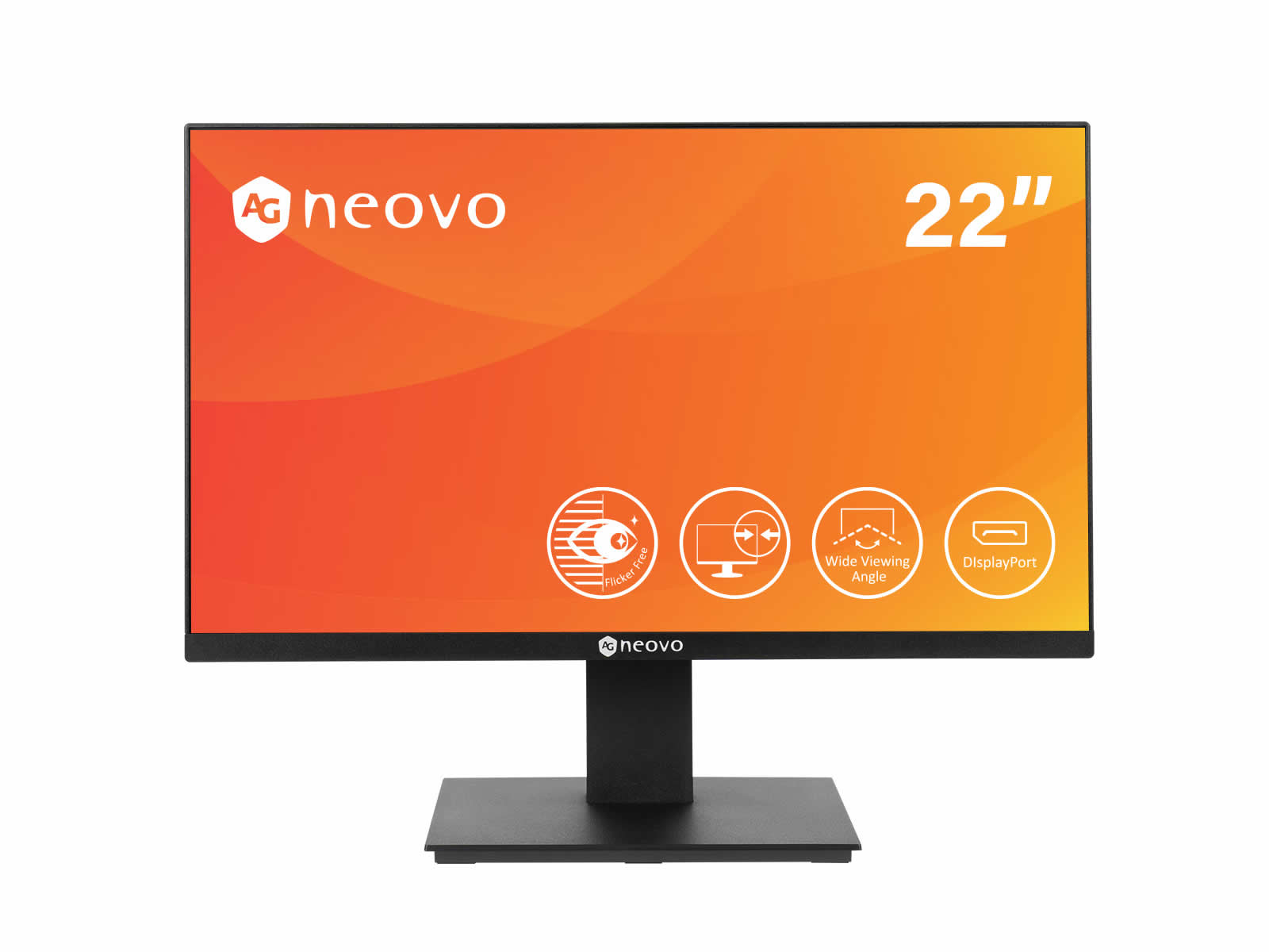 AG Neovo LA-2202 22-Inch Full HD 1920 x 1080 Wide Viewing Angle Panel / 3-Sided Bezel-Less / DP HDMI VGA / Flicker-Free