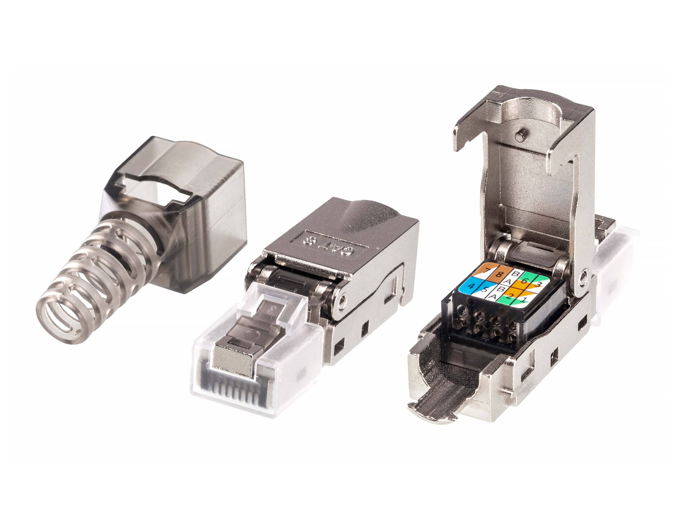 Aten 2A-245G Cat 6A RJ-45 Connector Metal-Shielded / Reinstallable / 10G / 22-26 AWG