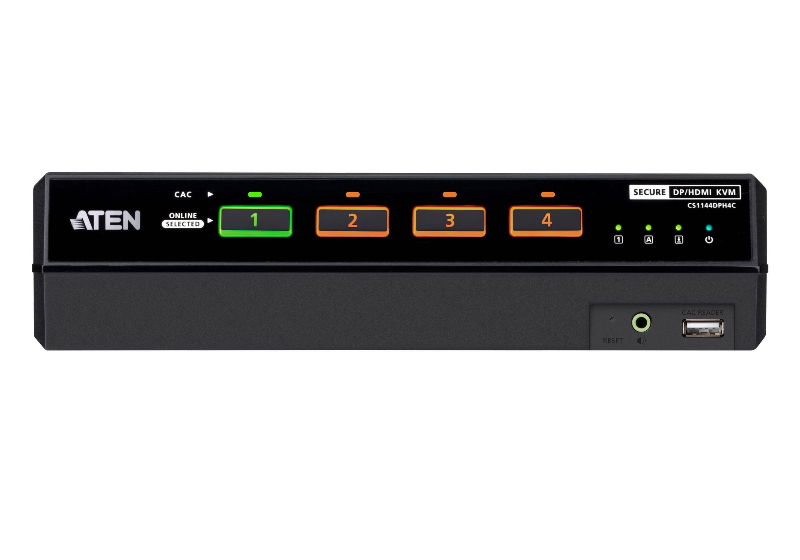Aten CS1144DPH4C 4-Port USB 5K DisplayPort/HDMI Dual Display Universal Secure KVM Switch with CAC (PSD PP v4.0 Compliant) - Image 2