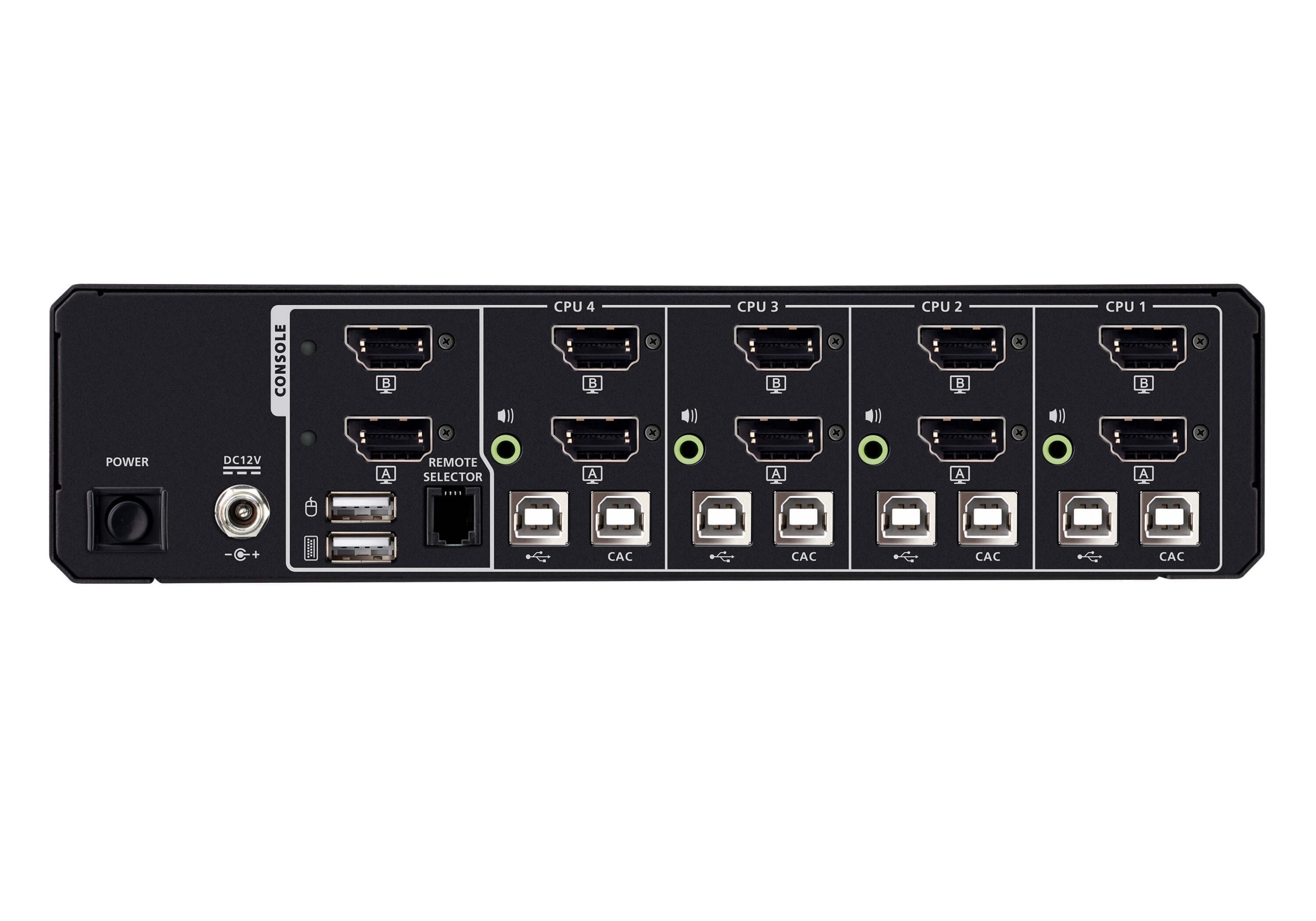 Aten CS1144DPH4C 4-Port USB 5K DisplayPort/HDMI Dual Display Universal Secure KVM Switch with CAC (PSD PP v4.0 Compliant) - Image 3