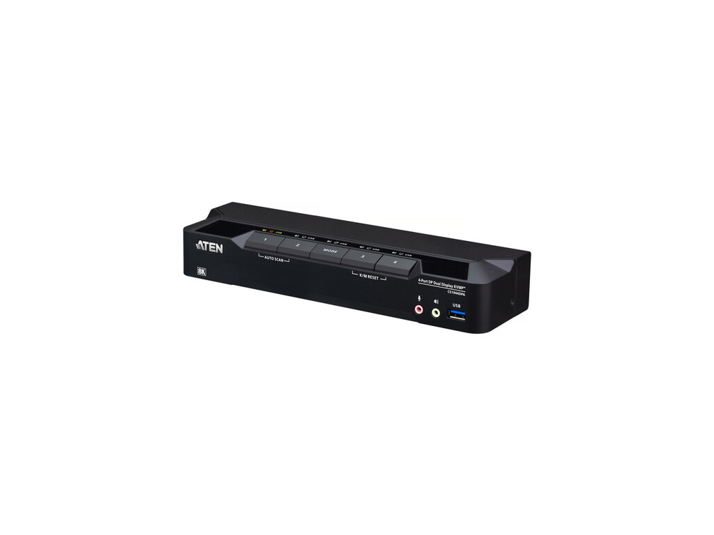 Aten CS1944DPA 4-Port USB 3.0 8K DisplayPort Dual-Display KVM Switcher / Dual 8K HDR10+ / 2x USB3.0 Hub