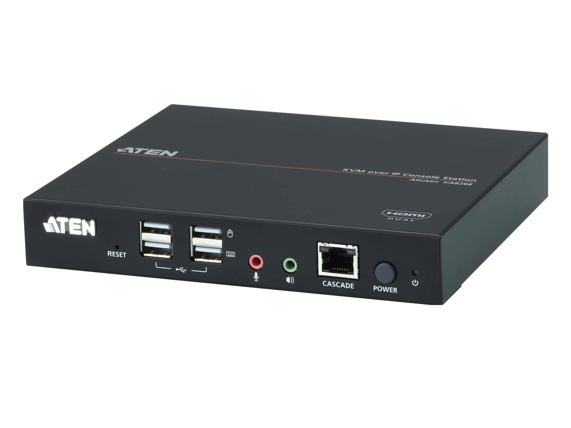 Aten KA8288 Dual HDMI KVM over IP Console Station / Virtual Media / Panel Array Mode / 1920 x 1200