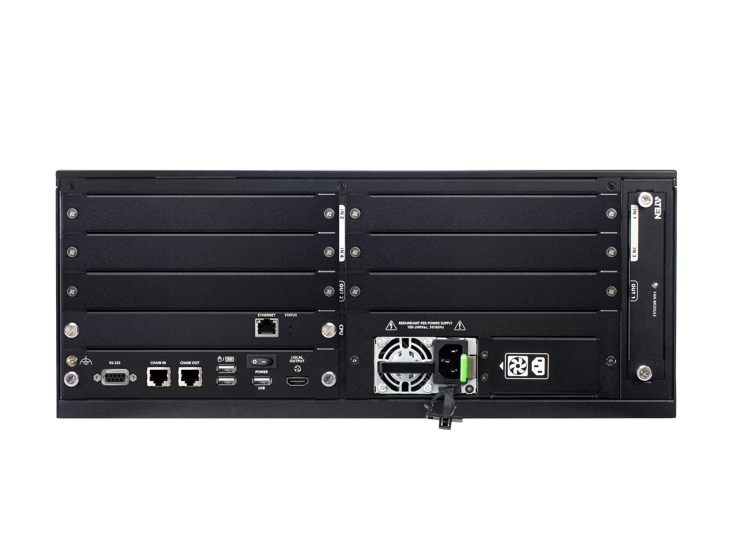 Aten VW1608 16 x 8 Modular 4K60 4:4:4 Video Wall Processor / 4U Chassis / Redundant Power - Image 3