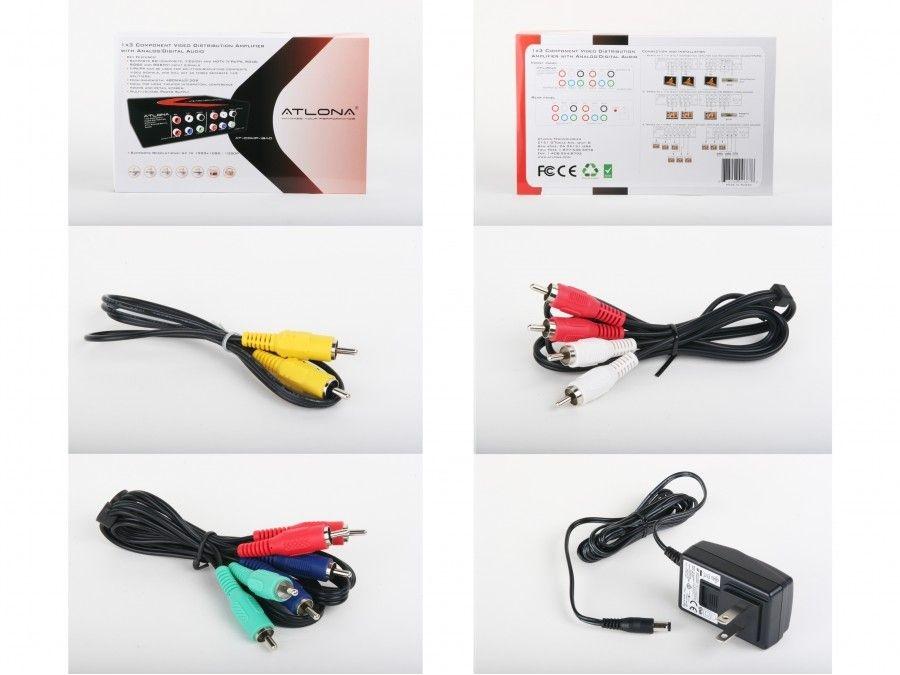 Atlona AT-COMP-13AD 1X3 Component Video W/Audio Distribution Amplifier - Image 2