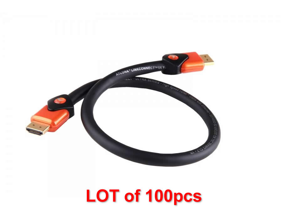 Atlona AT-LCU-16_L100 16ft 1080P 4K UHD High Speed HDMI Cable for HDTV UHDTV PS4 PRO XBOX ONE LOT of 100pcs