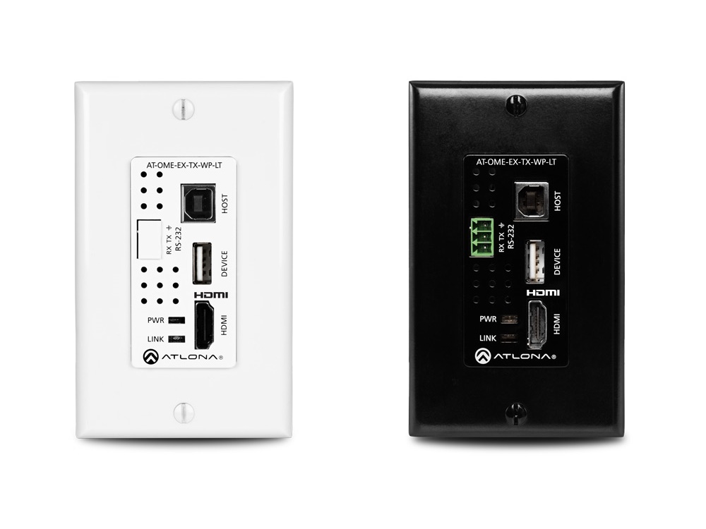 Atlona AT-OME-EX-WP-KIT-LT Wallplate HDBaseT Extender (Transmitter/Receiver) for HDMI with USB - Image 2