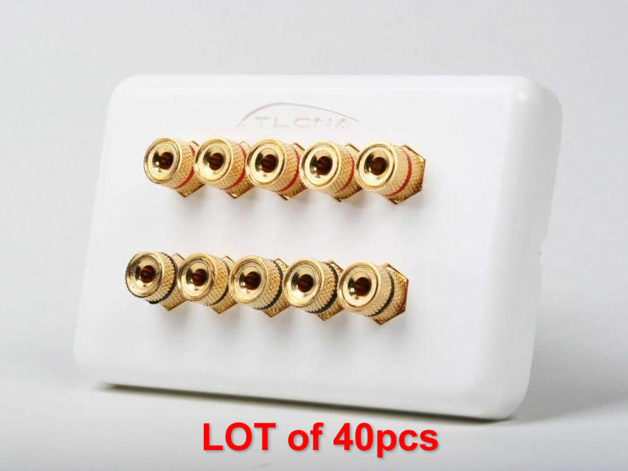 Atlona AT80100_L40 HIGH-QUALITY WALL PLATE FOR 5 SPEAKERS Lot of 40pcs