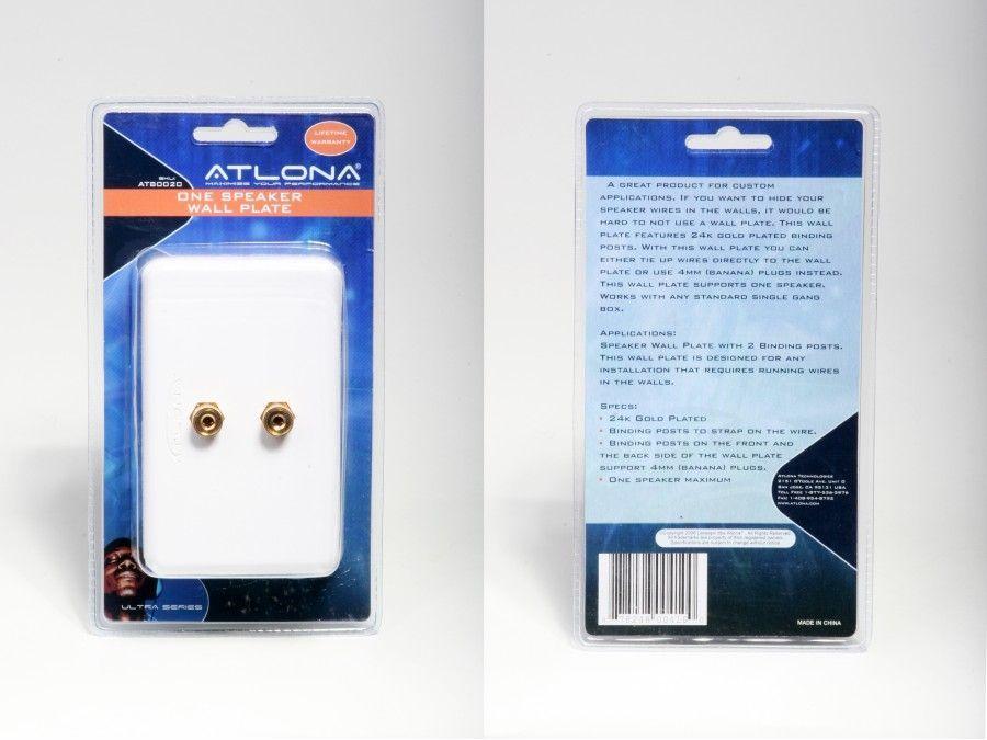 Atlona AT80020 HIGH-QUALITY WALL PLATE FOR 1 SPEAKER - Image 2