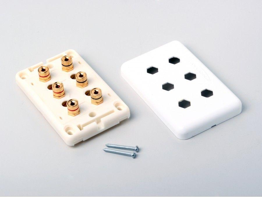 Atlona AT80060_L40 HIGH-QUALITY WALL PLATE FOR 3 SPEAKERS LOT of 40pcs - Image 3