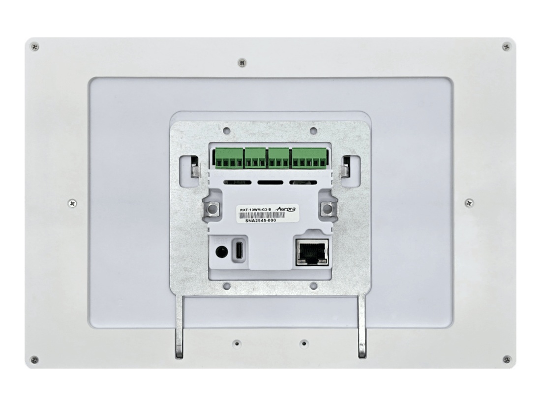 Aurora Multimedia RXT-10WM-G3-B 10" in-wall ReAX touch panel control system with serial, relay, I/O, IR, and Ethernet control ports - Image 3
