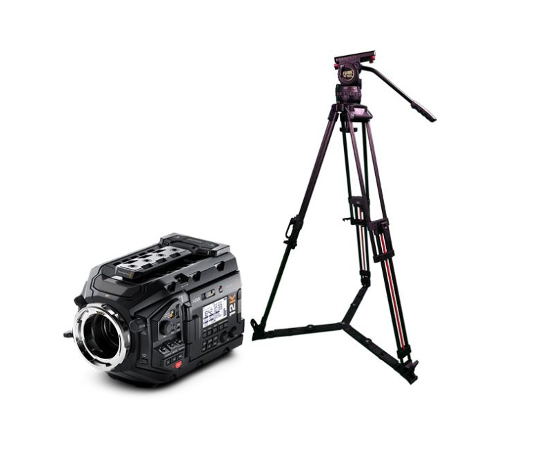 Blackmagic Design BMD-URSA12K+H14CF-DB URSA Mini Pro 12K + Teris Fluid Head with 100mm Flat Base2-Stage Carbon Fiber Tripod (33lb)