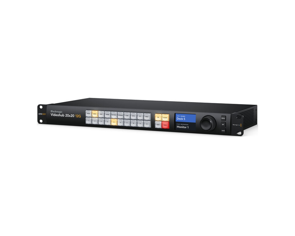 Blackmagic Design BMD-VHUBSMAS12G020020 Videohub 20×20 12G Zero-Latency Video Router
