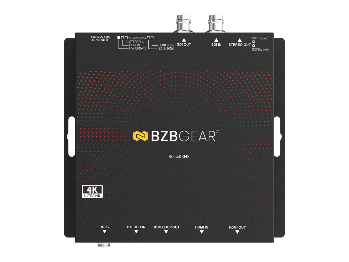 BZBGEAR BG-4KBHS 12G/6G/3G/HD-SDI & HDMI 2.0 Bi-Directional Converter with Audio Embedding and Extraction - Image 6