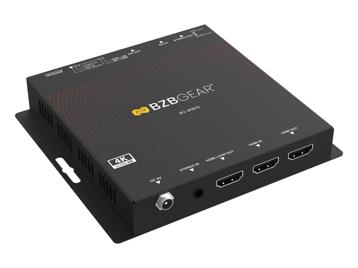 BZBGEAR BG-4KBHS 12G/6G/3G/HD-SDI & HDMI 2.0 Bi-Directional Converter with Audio Embedding and Extraction - Image 7