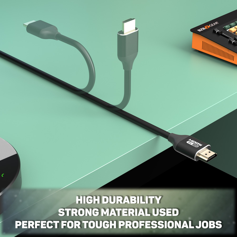 BZBGEAR BG-CAB-H21C1 8K UHD HDMI 2.1 Certified 48Gbps Cable - 1m/3.3ft - Image 13