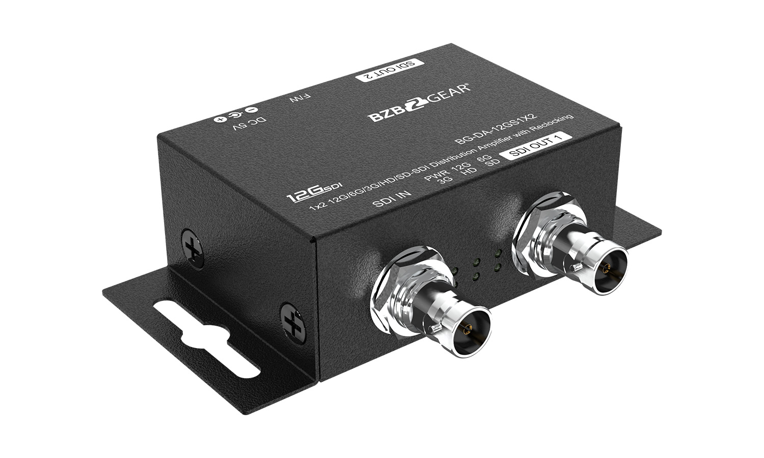 BZBGEAR BG-DA-12GS1X2 4K UHD 12G-SDI 1x2 Splitter/Distribution Amplifier - Image 2