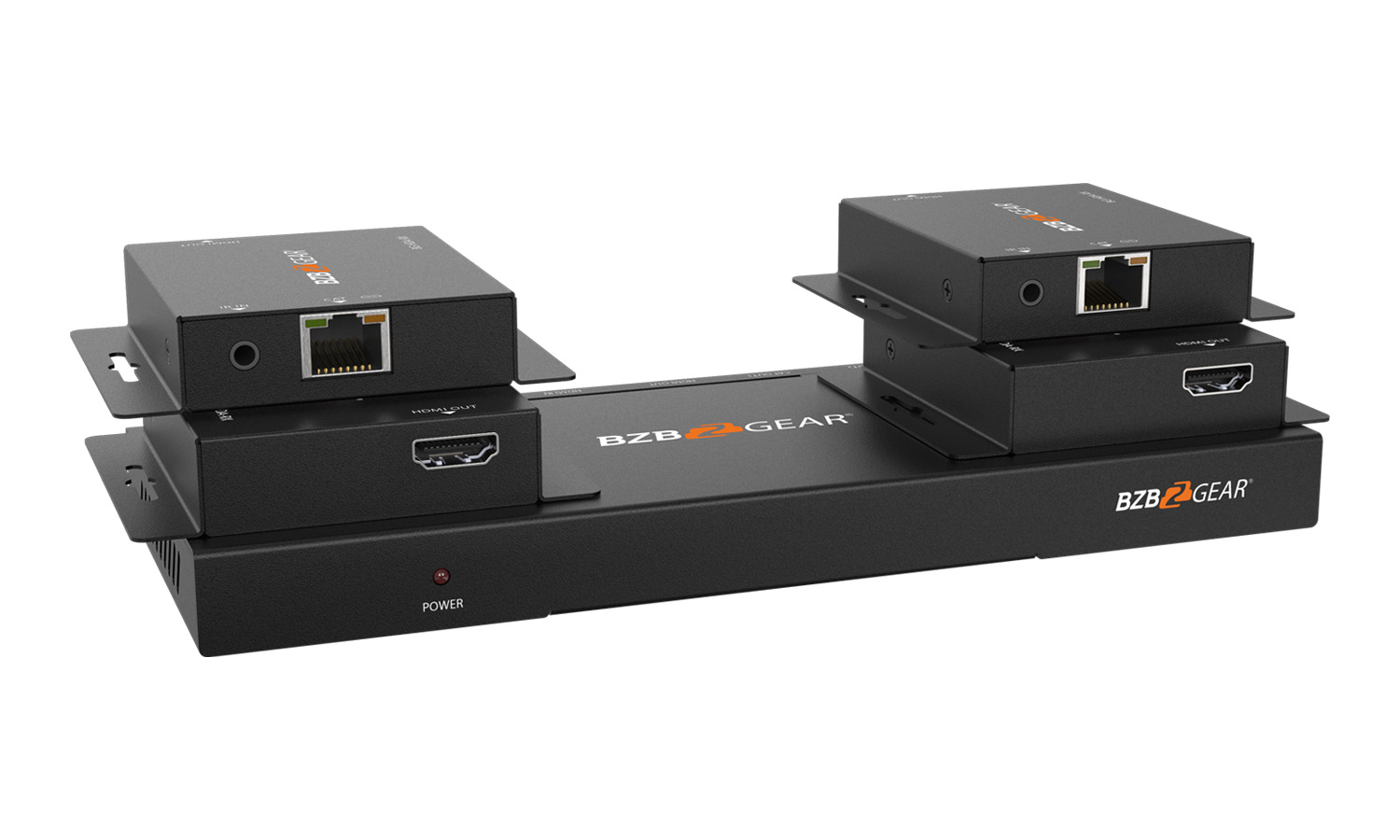 BZBGEAR BG-HDA-E14 1x4 1080P/4K30 HDMI Splitter/Distribution Amplifier Kit with 4 Receivers up to 230ft over Category Cable - Image 2