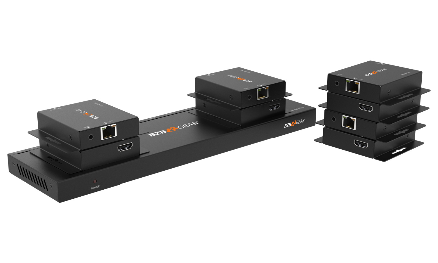 BZBGEAR BG-HDA-E18 1x8 1080P/4K30 HDMI Splitter/Distribution Amplifier Kit with 8 Receivers up to 230ft over Category Cable - Image 2