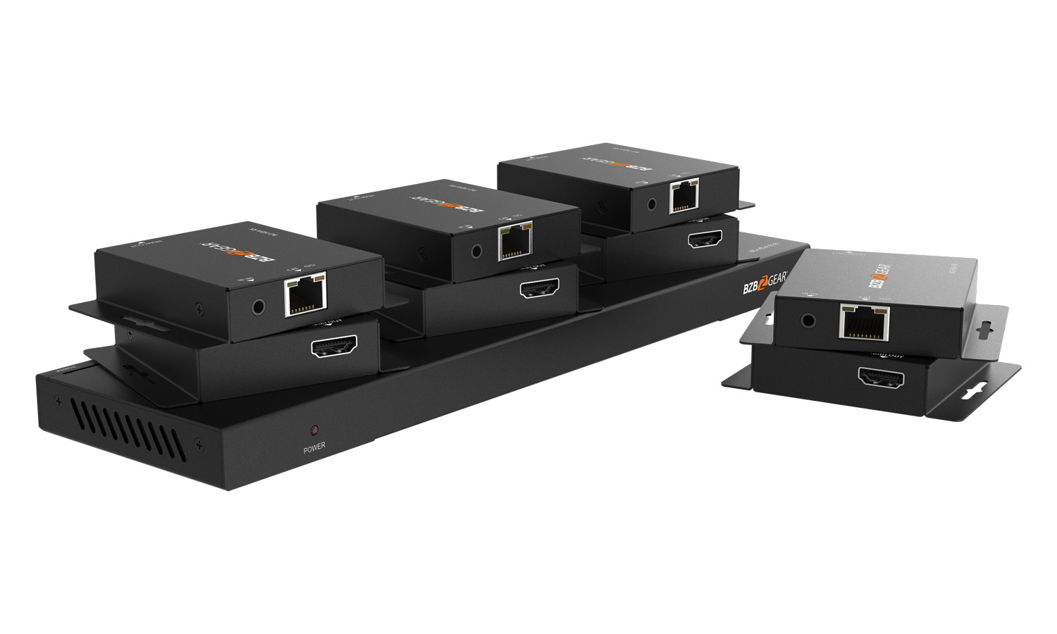 BZBGEAR BG-HDA-E18 1x8 1080P/4K30 HDMI Splitter/Distribution Amplifier Kit with 8 Receivers up to 230ft over Category Cable - Image 3