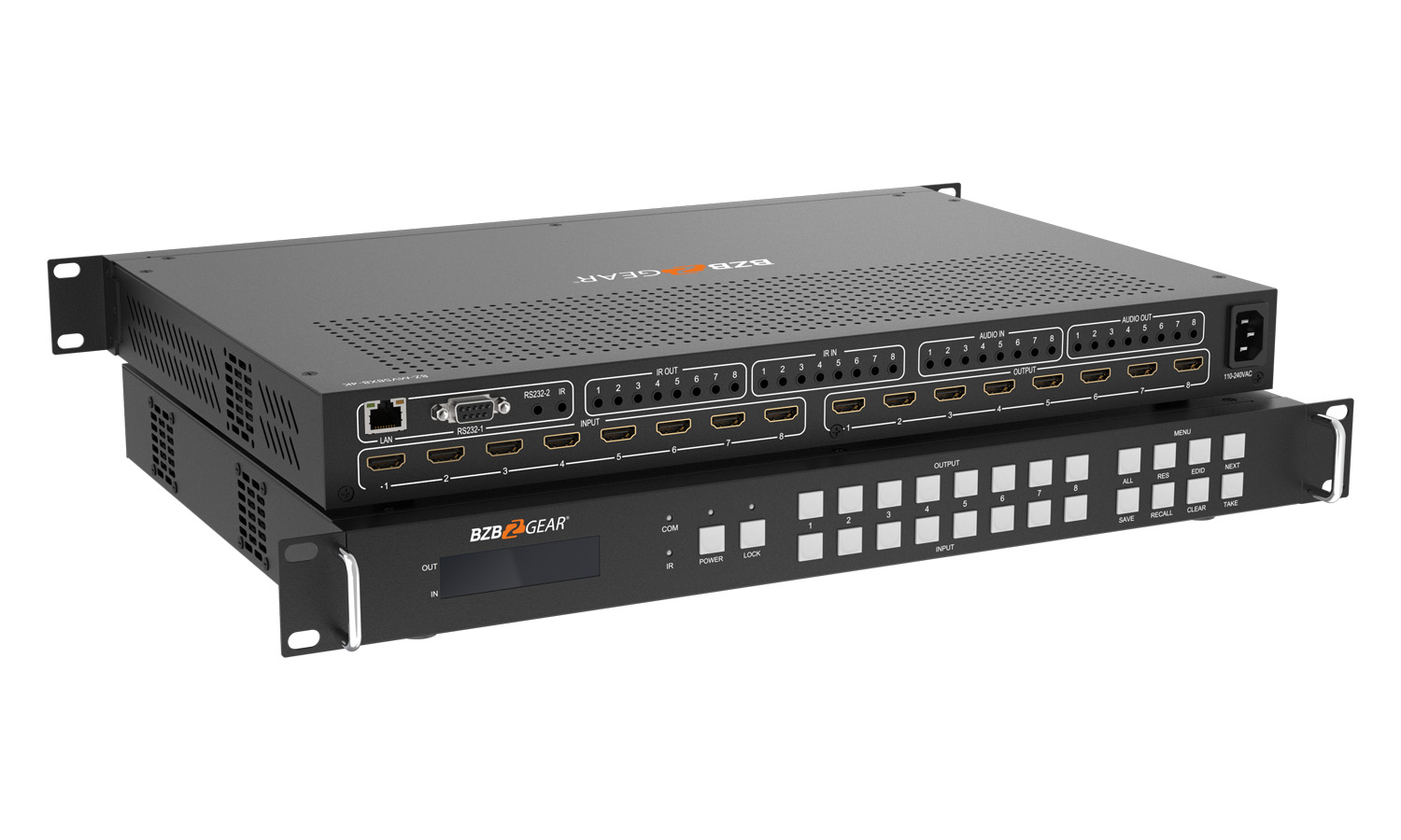 BZBGEAR BZ-MVS8X8-4K 8X8 4K 18Gbps UHD HDMI Video Wall Processor and Seamless Matrix Switcher with Scaler/IR/Audio/IP and RS-232 - Image 10