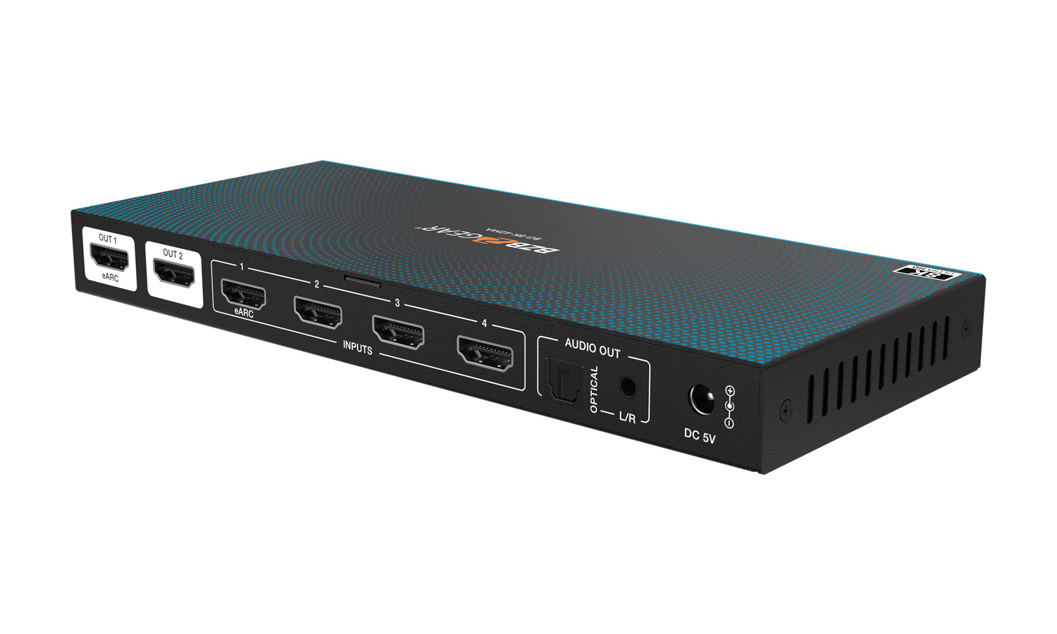 BZBGEAR BG-8K-42MA-b 4x2 8K UHD HDMI 2.1 Matrix Switcher with Auto Downscaling/Audio De-Embedding (8K60/4K120 and VRR/FVA/ALLM Support) - Image 3