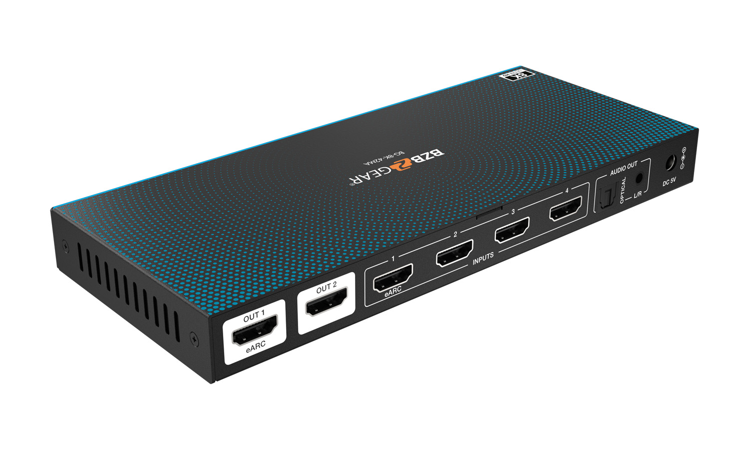 BZBGEAR BG-8K-42MA-b 4x2 8K UHD HDMI 2.1 Matrix Switcher with Auto Downscaling/Audio De-Embedding (8K60/4K120 and VRR/FVA/ALLM Support) - Image 4