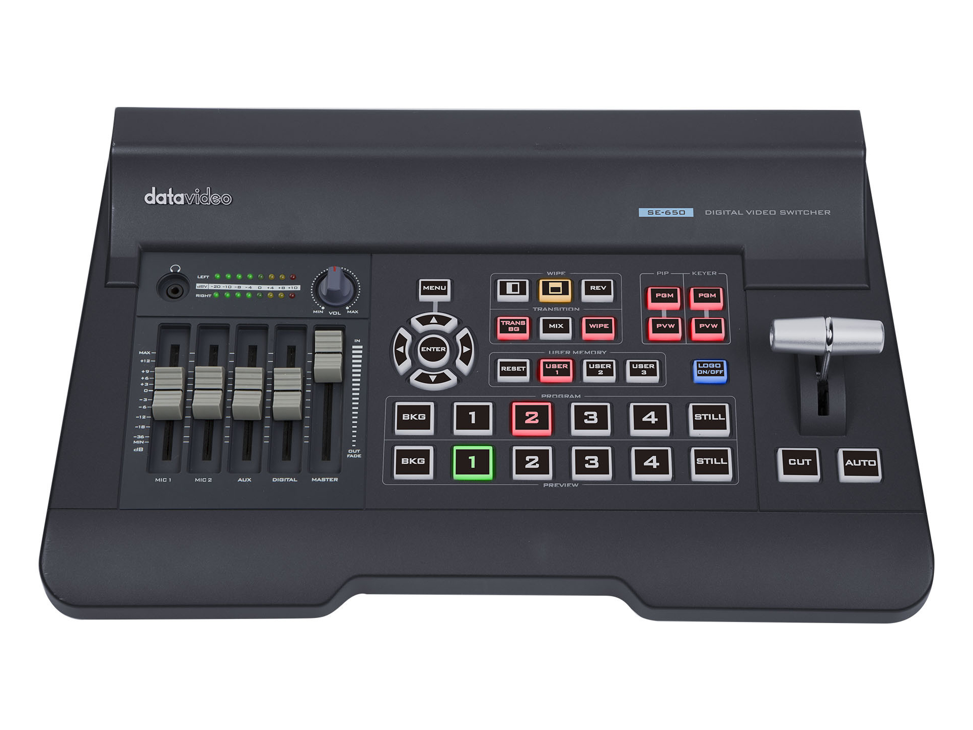 Datavideo Autocast Pro Kit Voice-Activated Camera Switcher / 2 PTZ 20x Zoom / SE-650 4-Input HD - Image 6