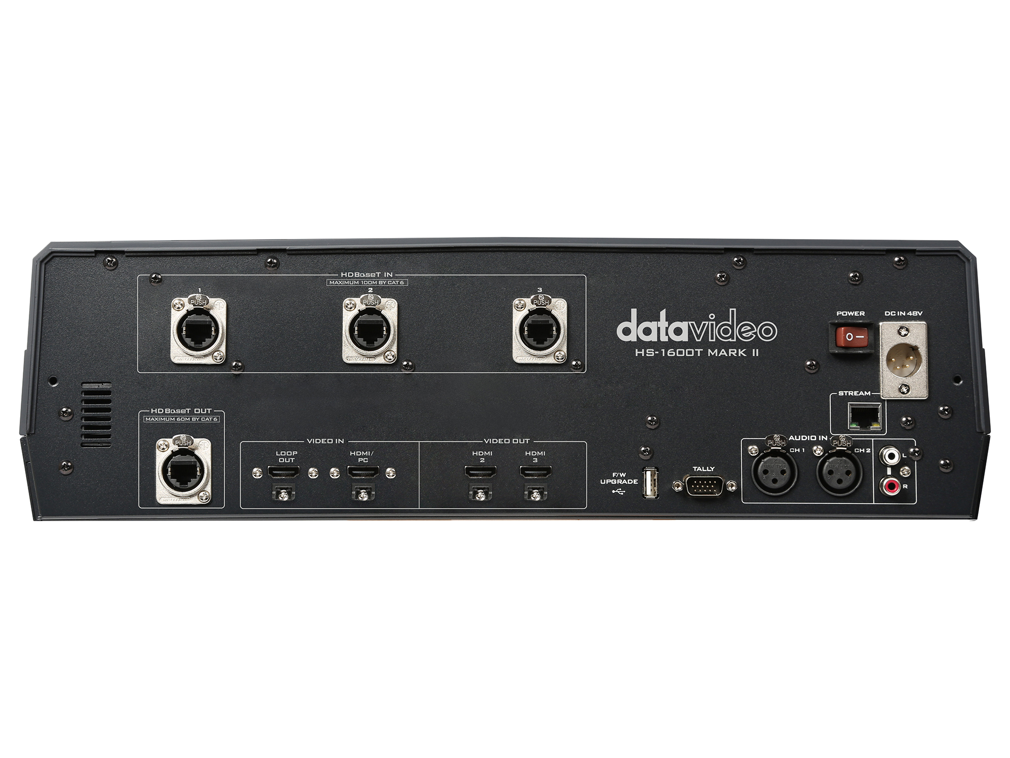 Datavideo HS-1600T MK II 4-Channel HD/SD HDBaseT Portable Video Streaming Studio - Image 4
