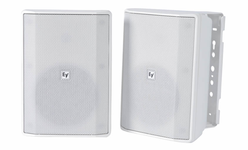 Electro-Voice EVID-S8.2TW Quick install Speaker 8” cabinet 70/100V white. IP54, pair