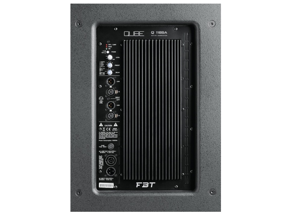 FBT Q 118 SA Processed Active Subwoofer 1200W - 139 peak dB SPL - Image 2