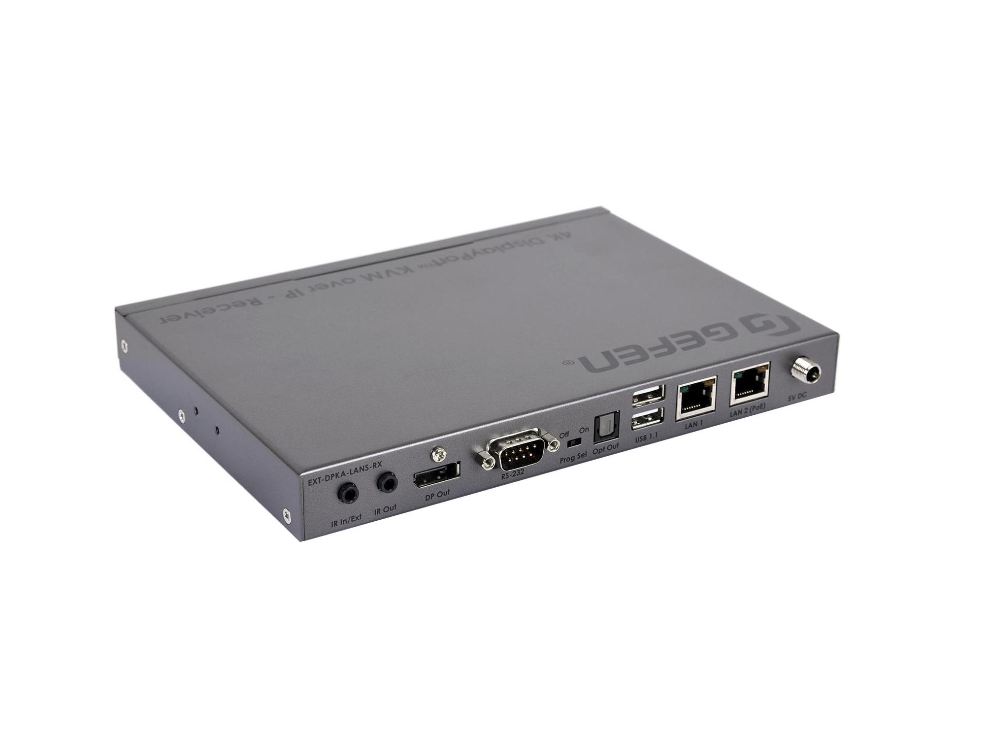 Gefen EXT-DPKA-LANS-RX-b 4K DisplayPort KVM over IP Extender (Receiver) with USB/Audio/RS-232/IR - Image 2