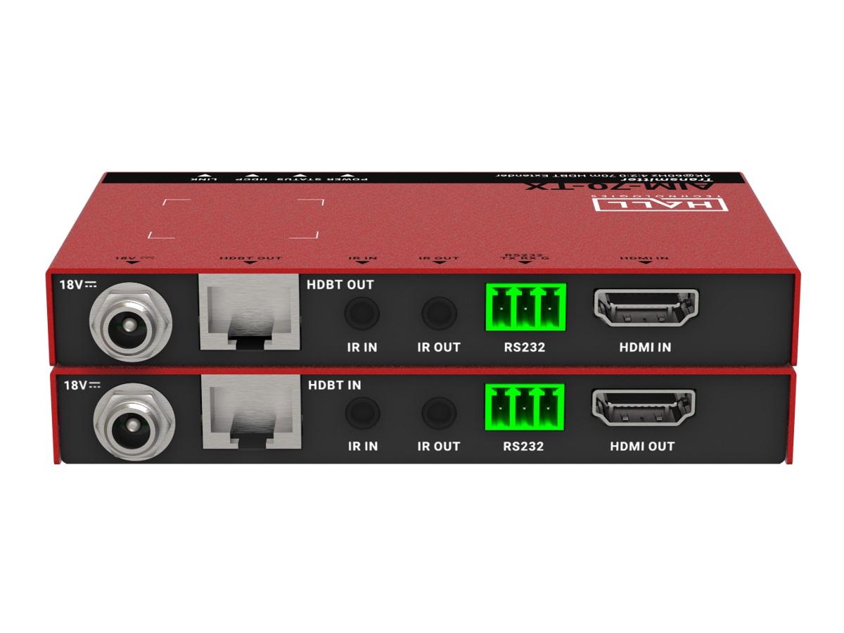 Hall Technologies HT-AIM-70 4K@60Hz 4x2x0 50m HDBT Extender - Image 2