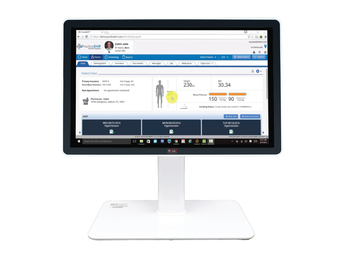 Hall Technologies HT-HVMT27 27 in Medical Touch Monitor 2560×1440 60Hz Capacitive Touch HDMI / DVI