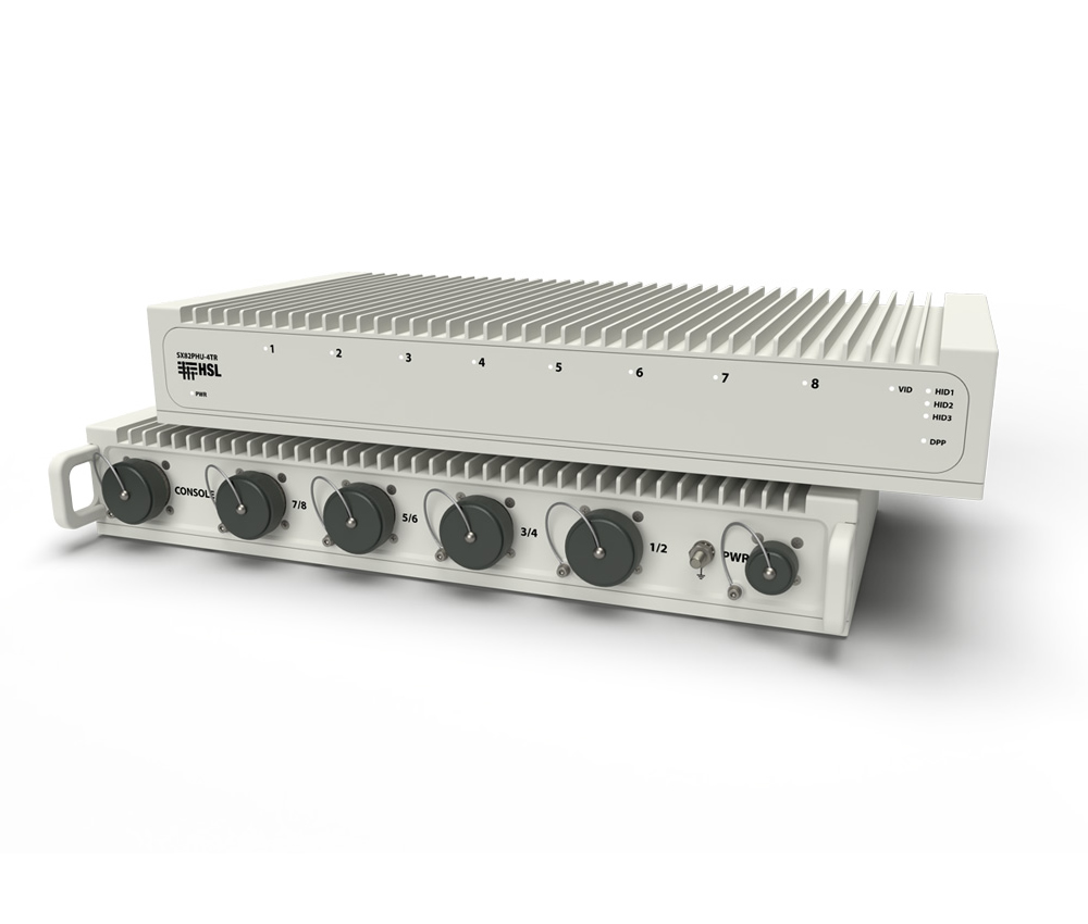 High Sec Labs SC82PHU-4TR Secure Rugged 8-ports DP/HDMI Mini Matrix KVM Switch