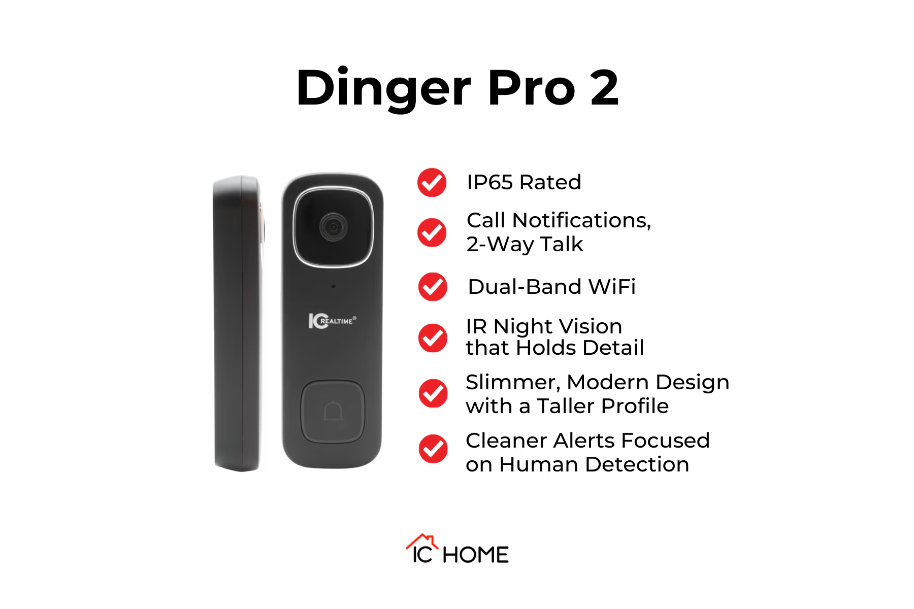 ICRealtime DINGER PRO 2 5MP Smart Video Doorbell - Image 5