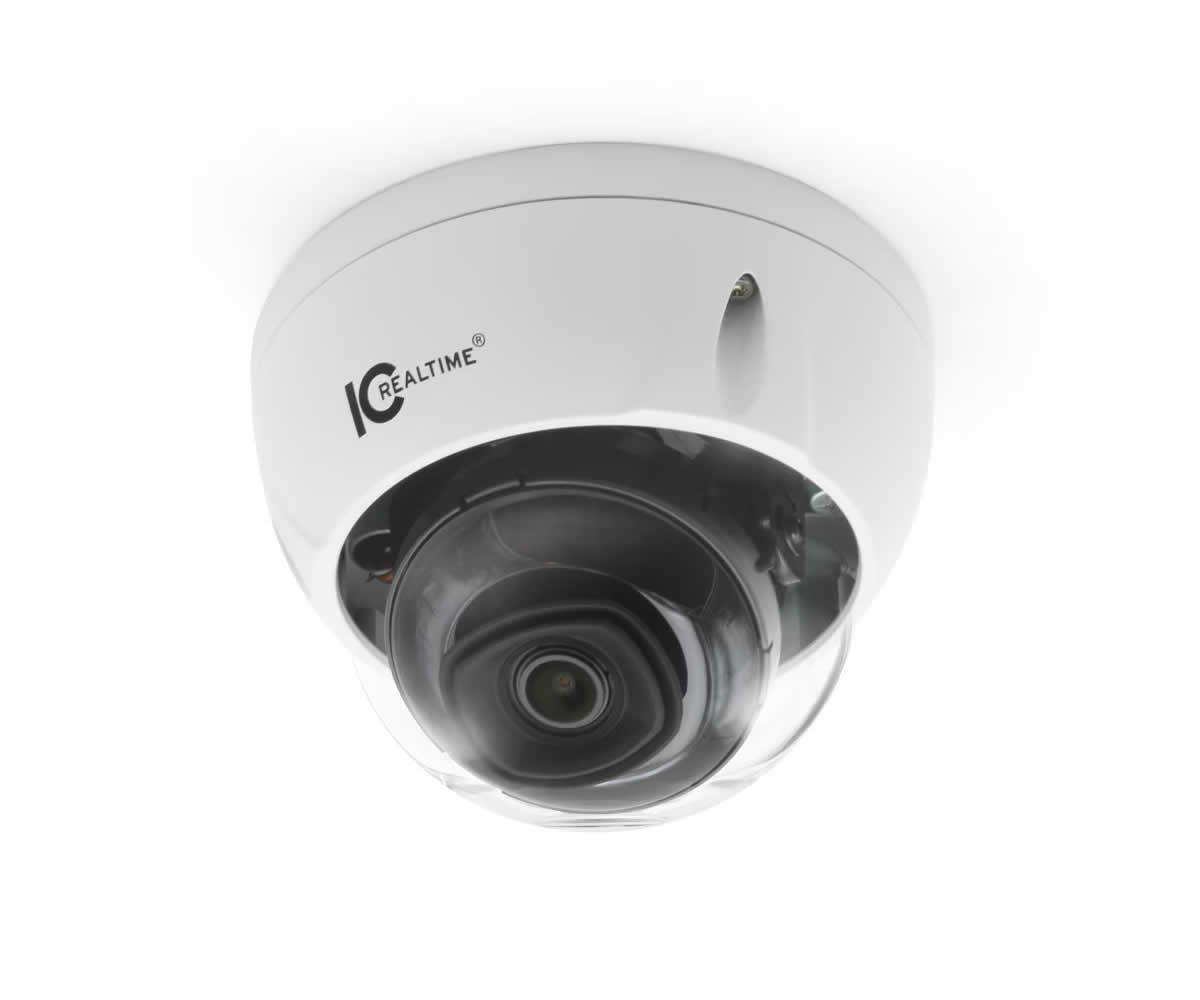 ICRealtime IPEG-D20F-IRW4 2MP IP Vandal Dome PoE / IR 98ft / Starlight / 102deg H FOV