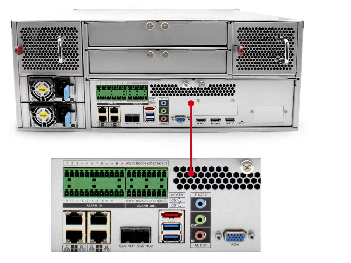 ICRealtime NVR-8256DR-V2-16TB 256-Channel 4U NVR / 24MP Support / 768Mbps / 24 HDD Bays / RAID 0/1/5/6/10/50/60 - Image 5