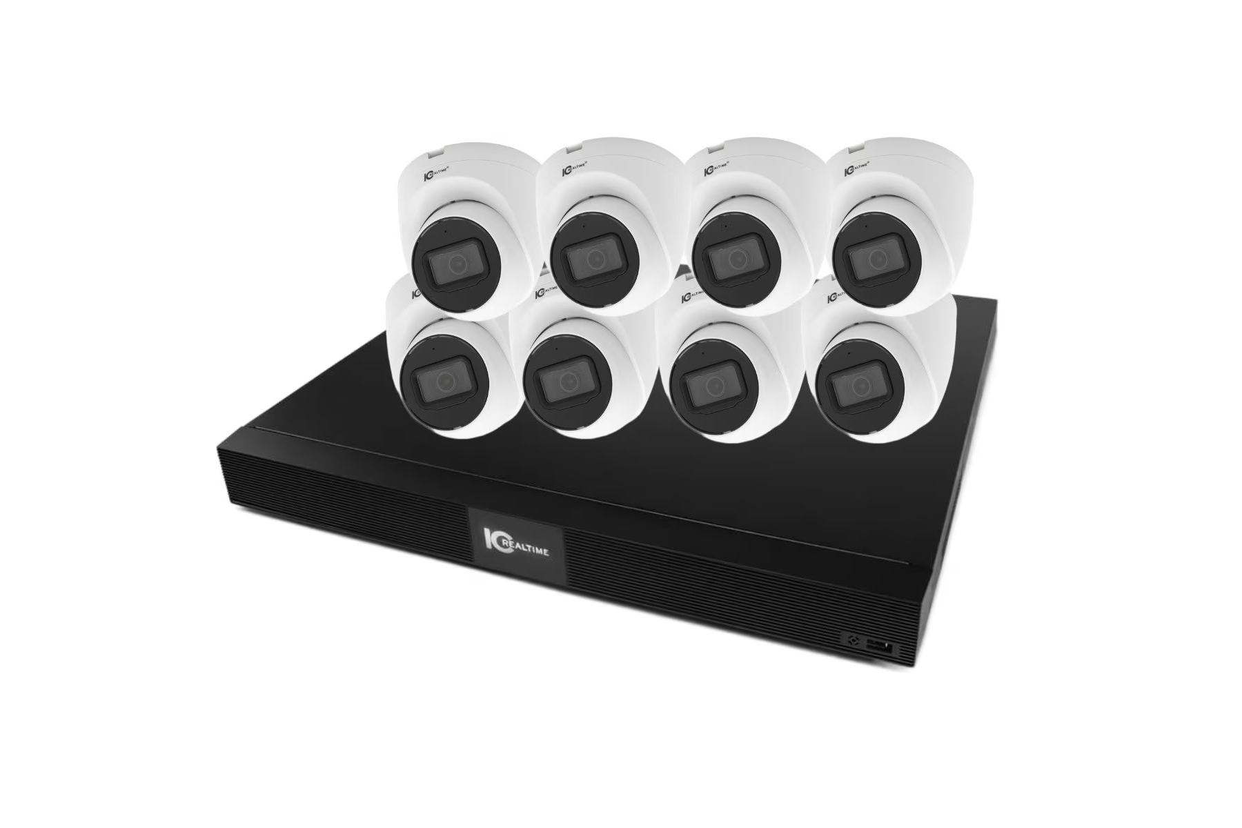 ICRealtime Vision Series Kit 4K Vision Series Kit 4K- NVR-FX16POE-1U16MP1-6TB1 + 8x IPEG-E80F-IRW2 cameras