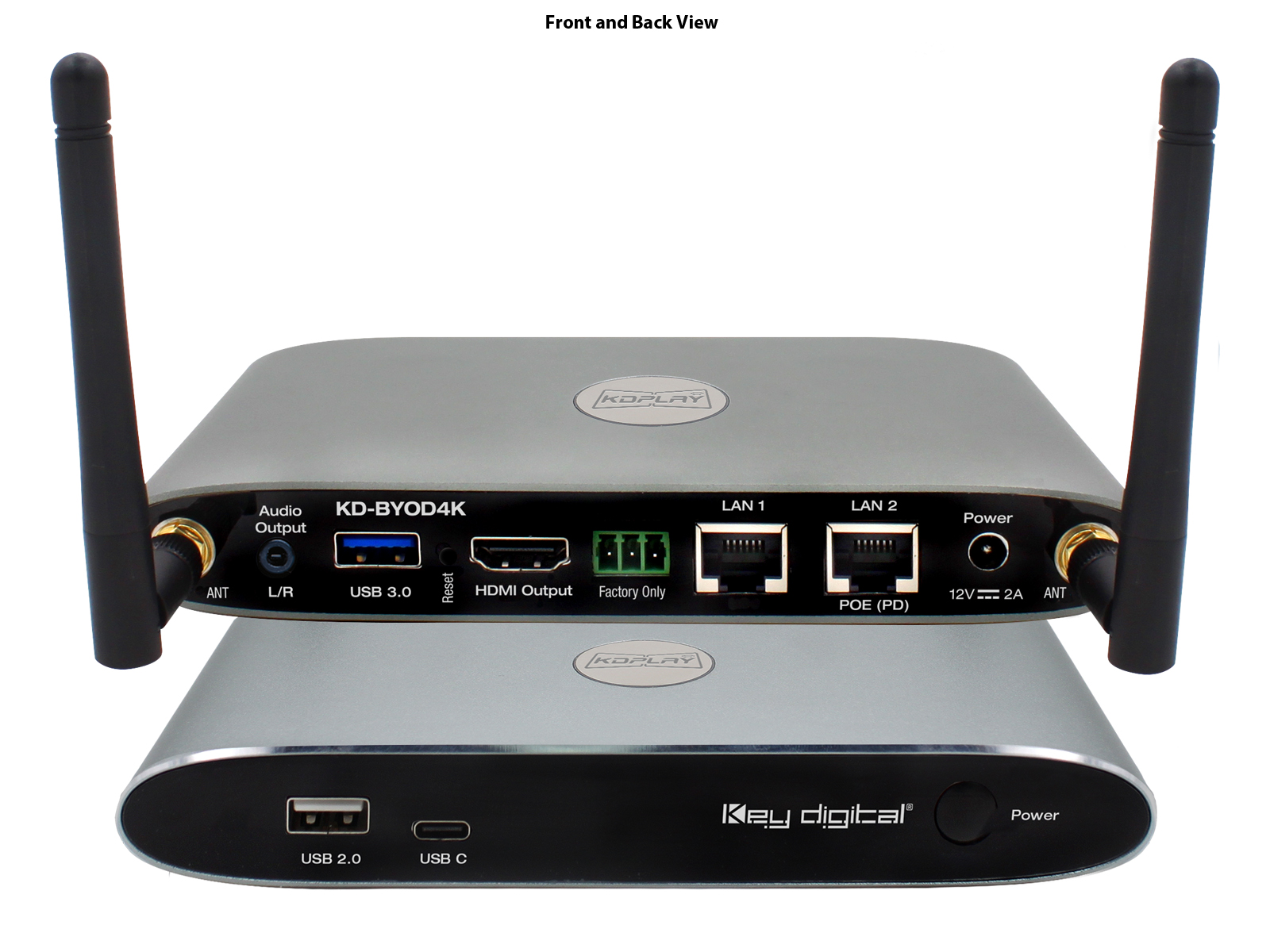 Key Digital KD-BYOD4K 4K HDMI/USB 3.0 Wireless BYOD Presentation Gateway with POE