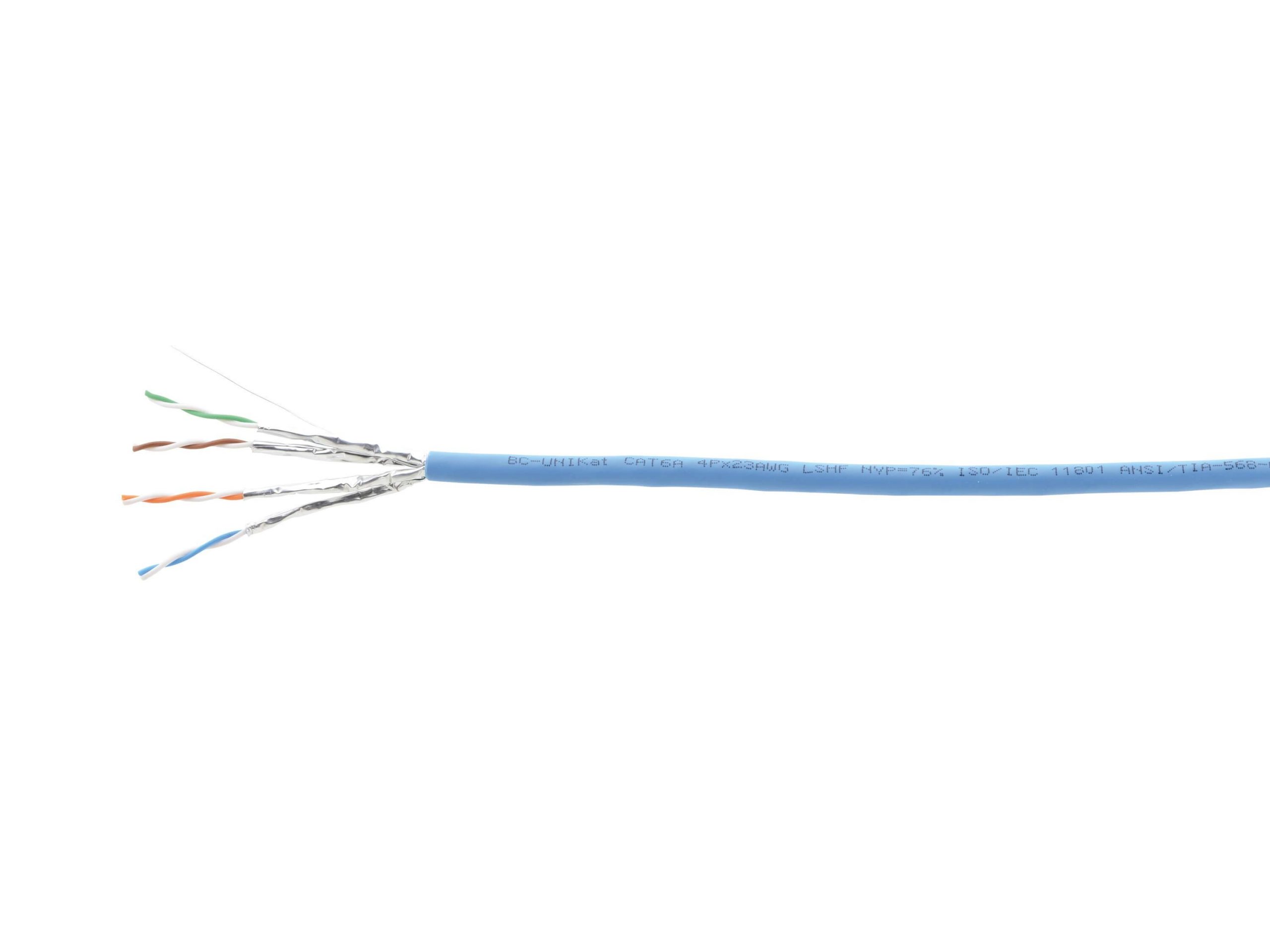 Kramer BC-UNIKat/LSHF-305M CAT6A U/FTP Shielded 4-Pair Cable LSHF 305m 1000ft 23AWG