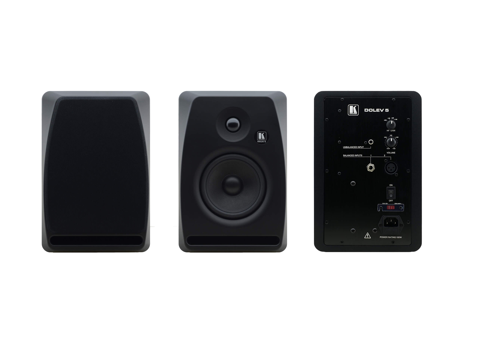 Kramer DOLEV-5/BLACK 2-Way 5-Inch Bi-Amplified Studio Monitors/55Hz-20kHz/50W