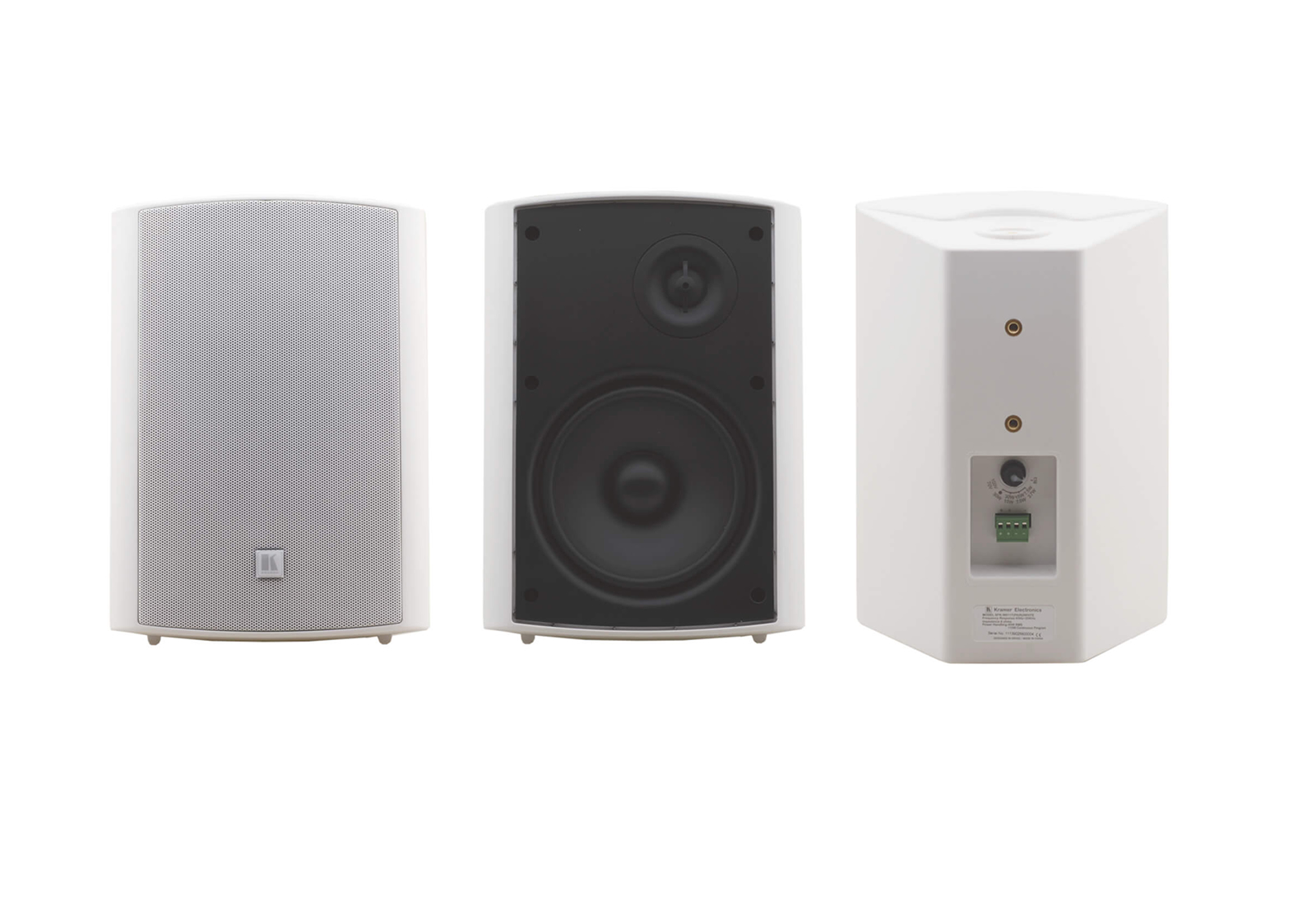 Kramer GALIL-6-O(PAIR)/BLACK Dual 6.5in On-Wall 2-Way Speakers/8Ohm/70V/100V/Black Finish