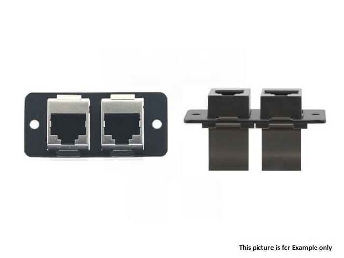 Kramer W4545(B) Dual RJ-45 Ethernet Wall Plate Insert/Black