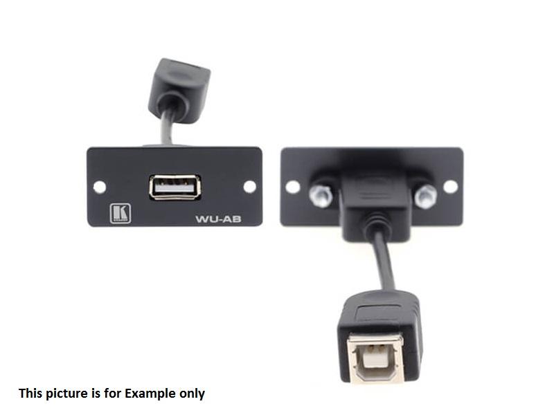 Kramer WU-AB(B) USB-A to USB-B Insert Wall Plate/Black
