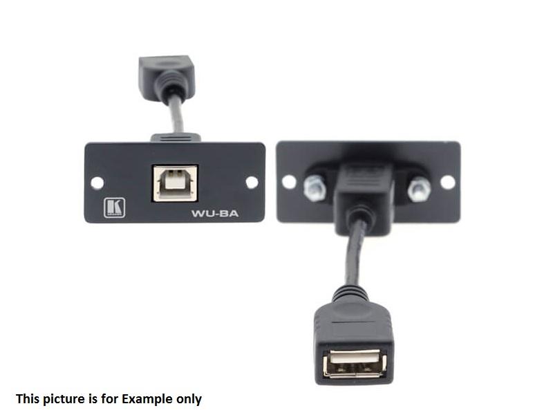 Kramer WU-BA(B) USB-B (F) to USB-A (F) Insert Wall Plate/Black
