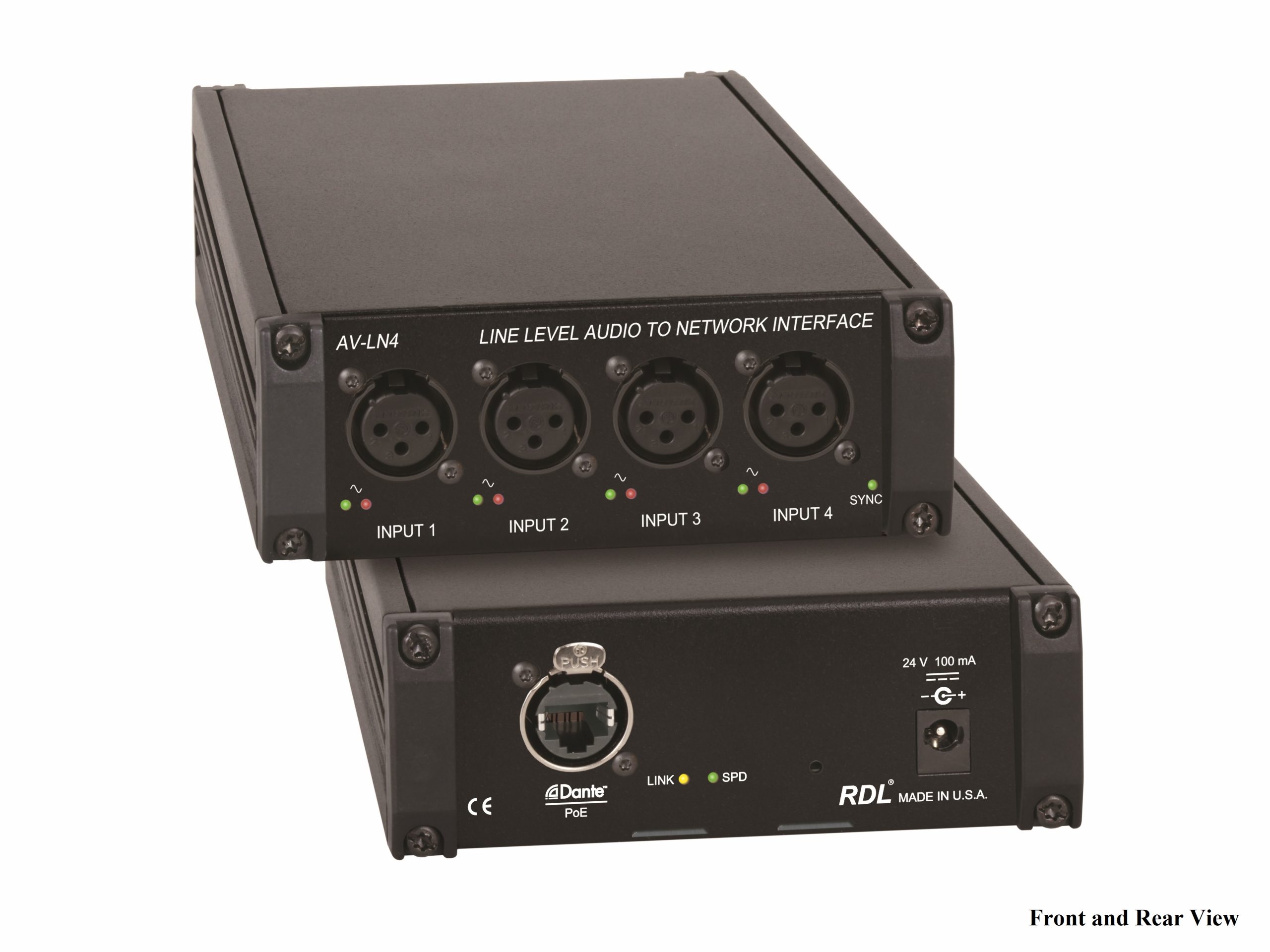 RDL AV-LN4 Line Level Audio to Network Interface