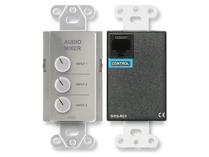 RDL DS-RC3 3 Channel Remote Audio Mixing Control/Stainless